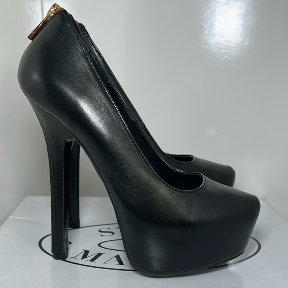 Steve Madden Shoes - Steve Madden Women’s Black High Heel Pumps Back Zipper, Size 6, Upper Leather